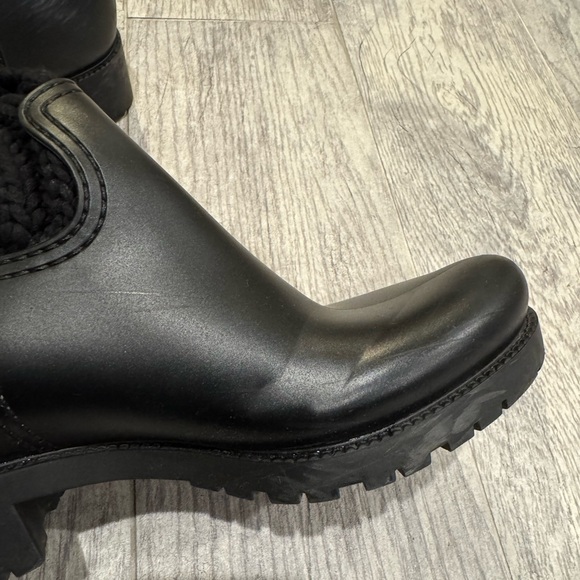 Moncler black knit Ginette rain boots - Picture 6 of 16